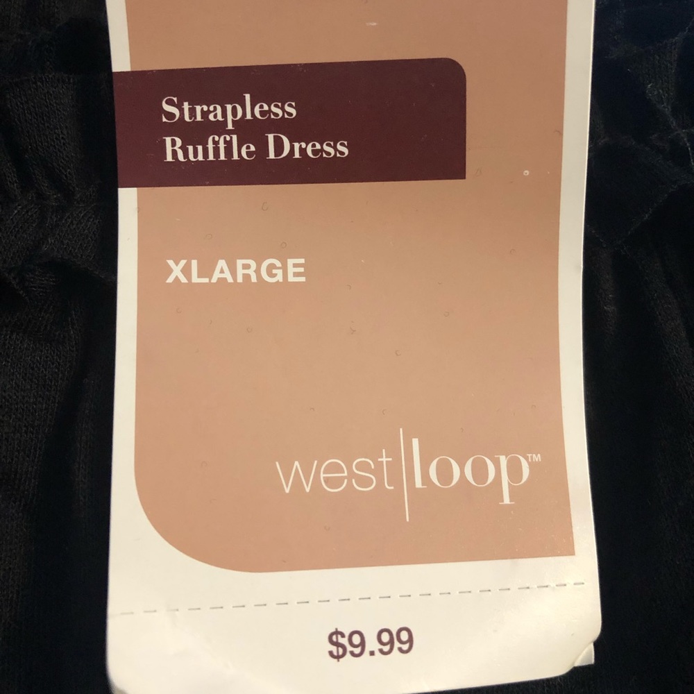 Strapless casual dress